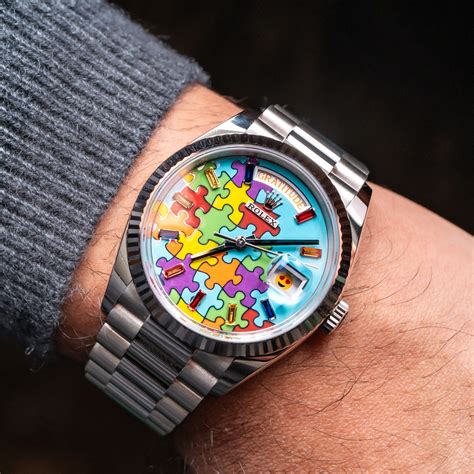 rolex autism watch|rolex jigsaw puzzle dial.